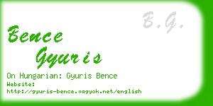 bence gyuris business card